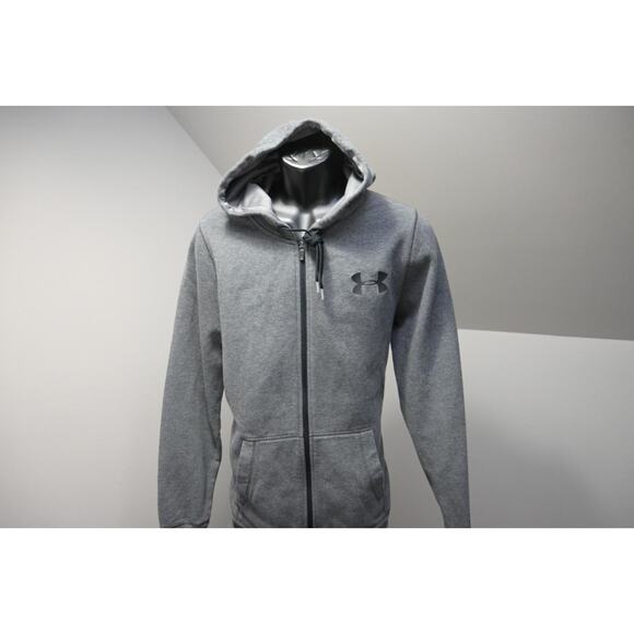 Under Armour Hoodie Loose Gray Full Zip Performance Cotton Blend Mens Sz Medium - Picture 2 of 9